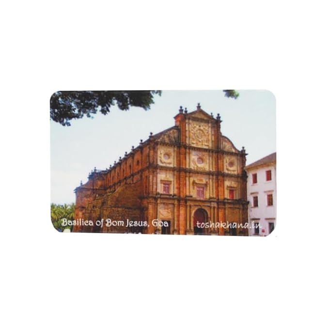 rectangular-rubber-fridge-magnet-basilica-of-bom-jesus-goa-india-souvenir